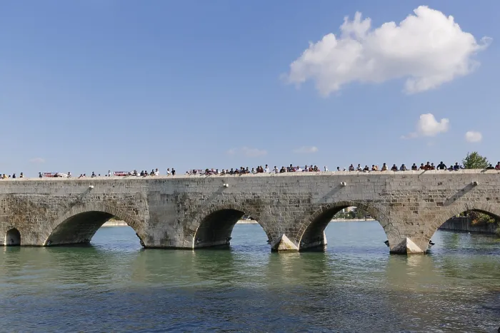 Framed Print : Old Stone Bridge Print, Taskopru, Adana, Turkey