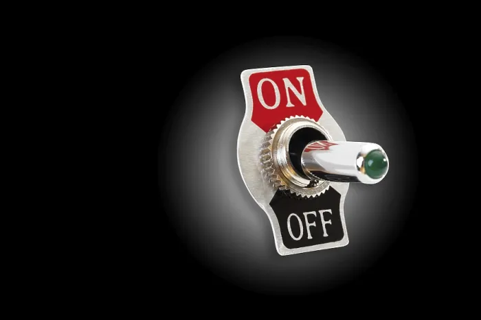 Framed Print : On / Off Switch Print