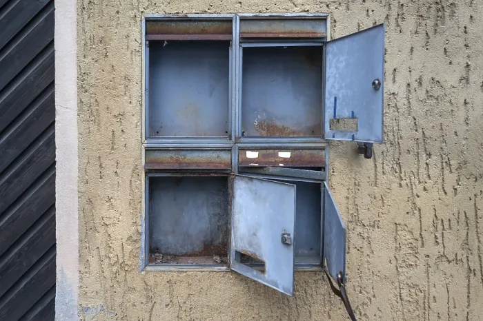 Framed Print : Empty House Mailboxes, Lauf an der Pegnitz, Germany Print Framed Print : Empty House Mailboxes, Lauf an der Pegnitz, Germany Print