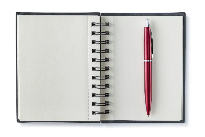 Framed Print : Opened Notepad Print with Red Ballpoint Pen Framed Print : Opened Notepad Print with Red Ballpoint Pen