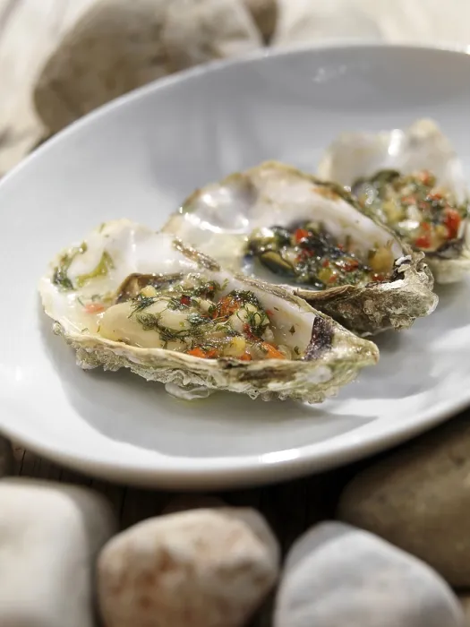 Framed Print : Oysters on a Plate Print Framed Print : Oysters on a Plate Print