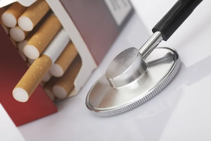 Framed Print : Print of Pack of Cigarettes and a Stethoscope Framed Print : Print of Pack of Cigarettes and a Stethoscope