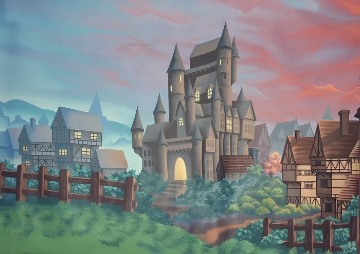 Framed Print : Print of Painted Backdrop Castle Framed Print : Print of Painted Backdrop Castle