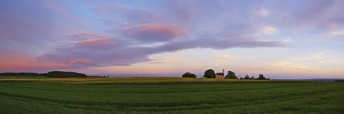 Framed Print : Panorama Print of Chapel with Clouds Framed Print : Panorama Print of Chapel with Clouds