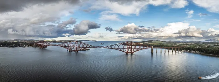 Framed Print : Panorama of Rain clouds over Forth Bridge Print, Scotland Framed Print : Panorama of Rain clouds over Forth Bridge Print, Scotland