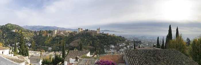 Framed Print : Panoramic view of the Alhambra Print, Granada, Spain Framed Print : Panoramic view of the Alhambra Print, Granada, Spain