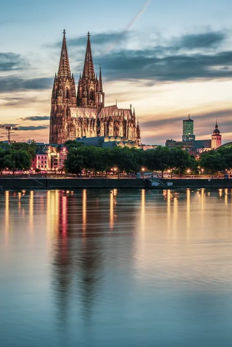 Framed Print : Panoramic Night View of Cologne Cathedral Print, Germany Framed Print : Panoramic Night View of Cologne Cathedral Print, Germany