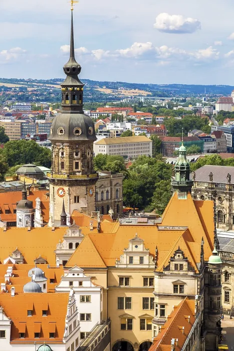 Framed Print : Panoramic View of Dresden and the River Elbe Print Framed Print : Panoramic View of Dresden and the River Elbe Print