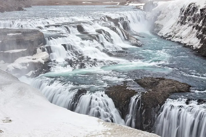 Framed Print : Panoramic View of Gullfoss Waterfall Print, Iceland Framed Print : Panoramic View of Gullfoss Waterfall Print, Iceland