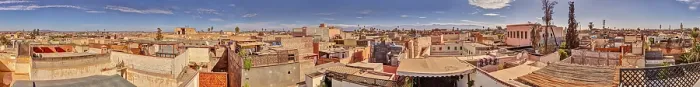 Framed Print : Panoramic Marrakech Rooftops Print