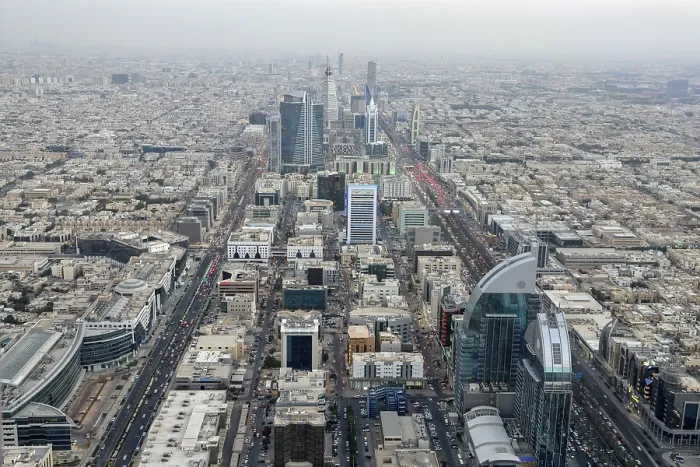 Framed Print : Panoramic view from the Sky Bridge, Riyadh Print