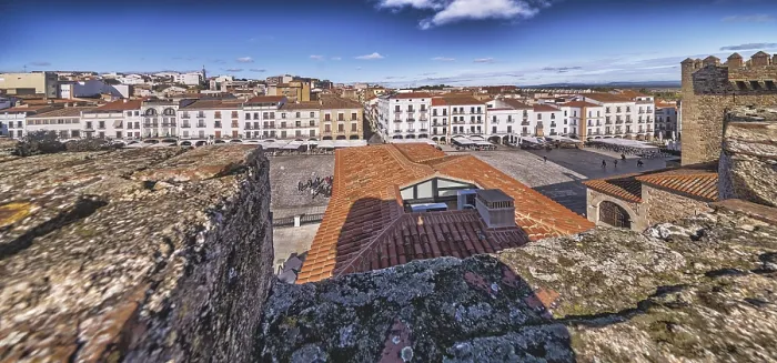 Framed Print : Panoramic View from Tower of Bujaco Print, Caceres, Spain Framed Print : Panoramic View from Tower of Bujaco Print, Caceres, Spain