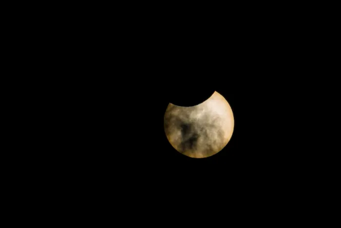 Framed Print : Partial Solar Eclipse 2022 Print, Lower Austria Framed Print : Partial Solar Eclipse 2022 Print, Lower Austria