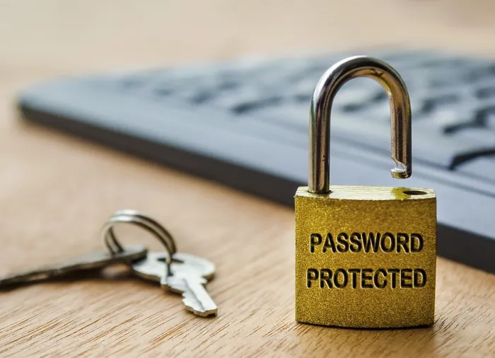 Framed Print : Password Protected Text Print on Padlock with Keyboard Background Framed Print : Password Protected Text Print on Padlock with Keyboard Background