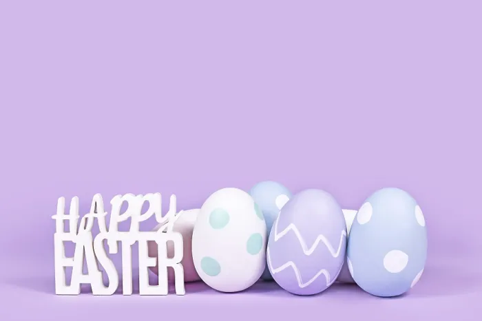 Framed Print : Pastel Easter Eggs Print on Violet Background Framed Print : Pastel Easter Eggs Print on Violet Background