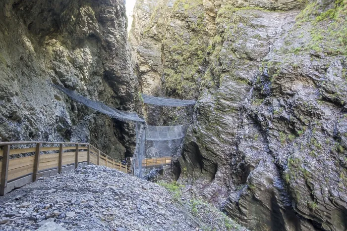 Framed Print : Path Construction in Liechtensteinklamm Gorge Print, Austria Framed Print : Path Construction in Liechtensteinklamm Gorge Print, Austria