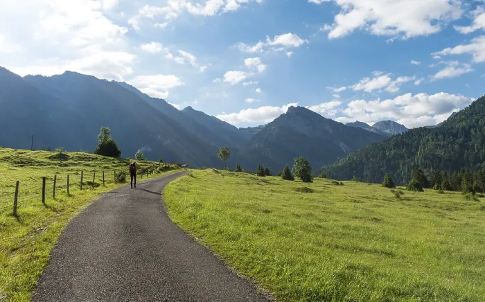 Framed Print : Path with view of Allgau Alps Print, Bad Hindelang, Bavaria Framed Print : Path with view of Allgau Alps Print, Bad Hindelang, Bavaria