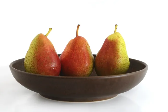 Framed Print : Three Pears in a Fruit Bowl Print Framed Print : Three Pears in a Fruit Bowl Print
