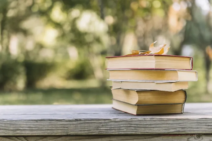 Framed Print : Piled Books Table Print Framed Print : Piled Books Table Print