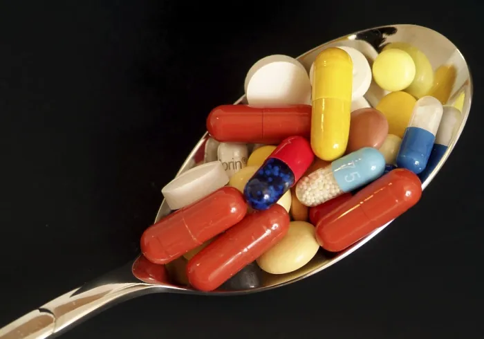 Framed Print : Pills on spoon Print Framed Print : Pills on spoon Print
