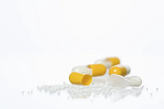Framed Print : Pills on a White Surface Print