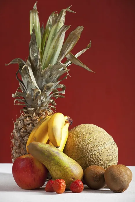 Framed Print : Pineapple and other fruit on a table Print