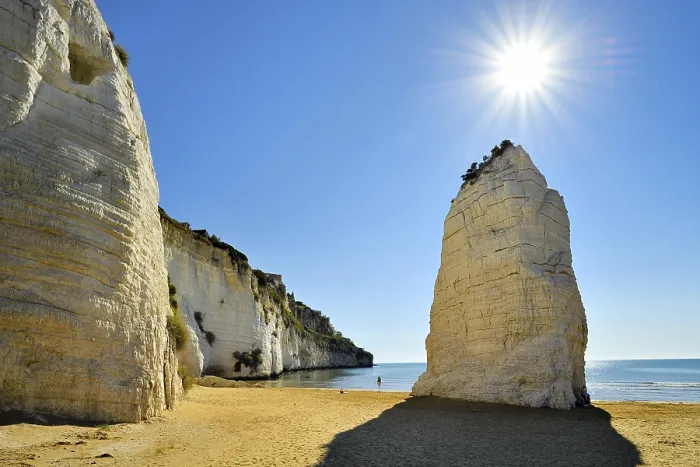 Framed Print : Pizzomunno Limestone Cliffs Print, Vieste Italy Framed Print : Pizzomunno Limestone Cliffs Print, Vieste Italy