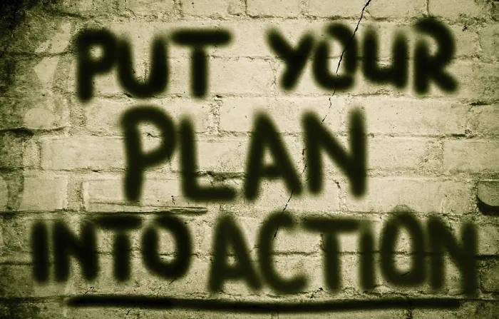 Framed Print : Put Your Plan Into Action Concept Print