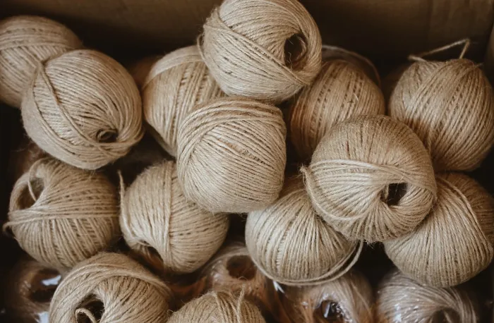 Framed Print : Brown Linen String Rolls Print Framed Print : Brown Linen String Rolls Print
