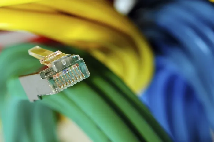 Framed Print : Coloured Network Cable Plugs Print Framed Print : Coloured Network Cable Plugs Print