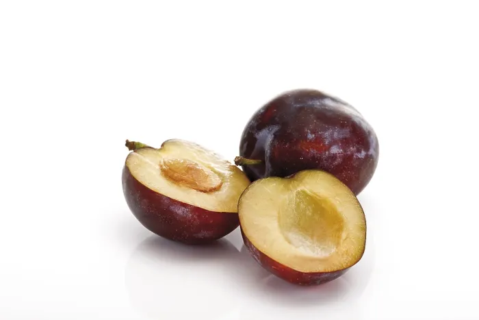 Framed Print : Plums Cut in Half Print Framed Print : Plums Cut in Half Print