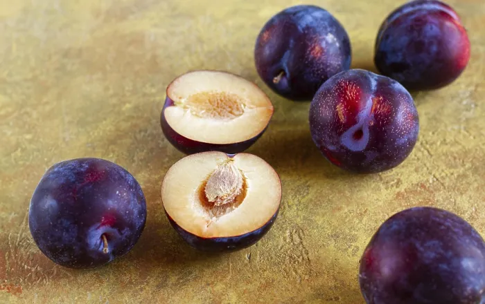 Framed Print : Fresh Plums Print, Top View Framed Print : Fresh Plums Print, Top View