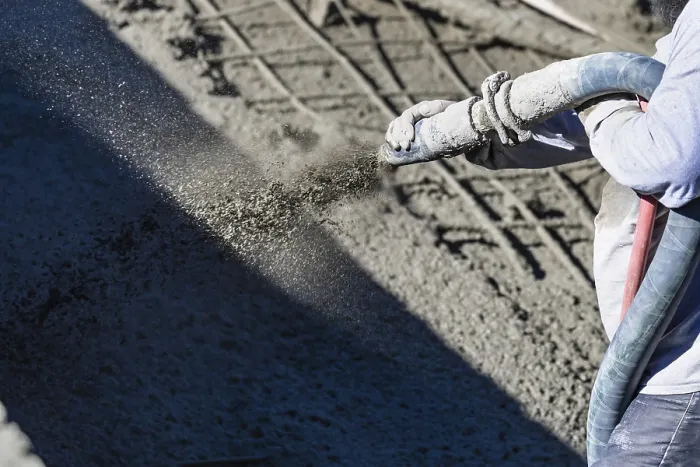 Framed Print : Pool Construction Worker Shooting Concrete Print Framed Print : Pool Construction Worker Shooting Concrete Print