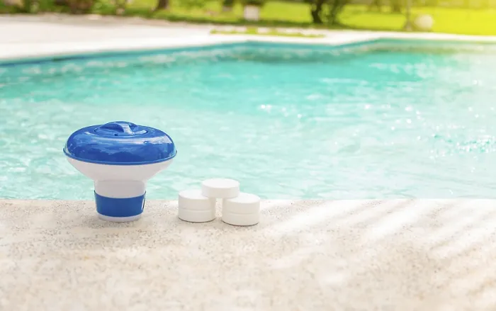 Framed Print : Pool Float and Chlorine Tablets Print Framed Print : Pool Float and Chlorine Tablets Print