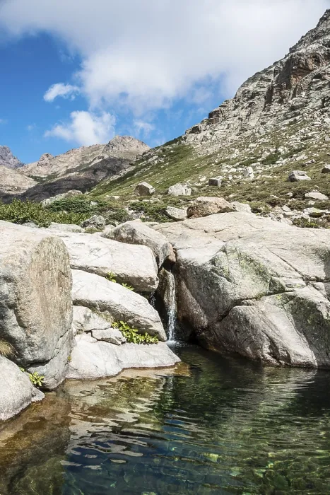 Framed Print : Pool with Waterfall in Corsica Print
