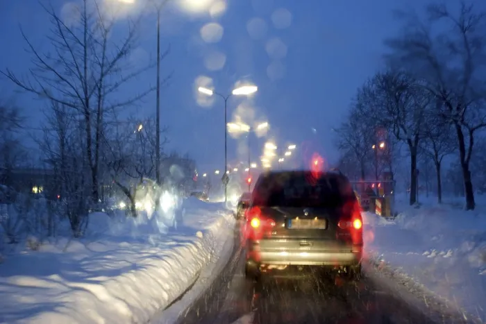 Framed Print : Poor Visibility Through Windshield in Rain and Snow Print Framed Print : Poor Visibility Through Windshield in Rain and Snow Print