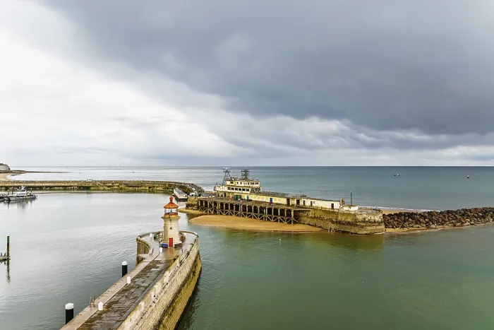 Framed Print : Ramsgate Port from a Drone Print