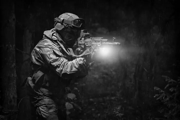 Framed Print : Military Operations in the Forest Print: Commando Portrait Framed Print : Military Operations in the Forest Print: Commando Portrait
