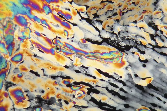 Framed Print : Potassium Sulphate Print at 80x Magnification Framed Print : Potassium Sulphate Print at 80x Magnification