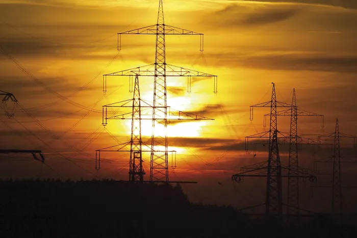 Framed Print : Power Masts at Sunset Print Framed Print : Power Masts at Sunset Print