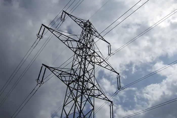 Framed Print : Power Pole Print: Cloudy Sky Background