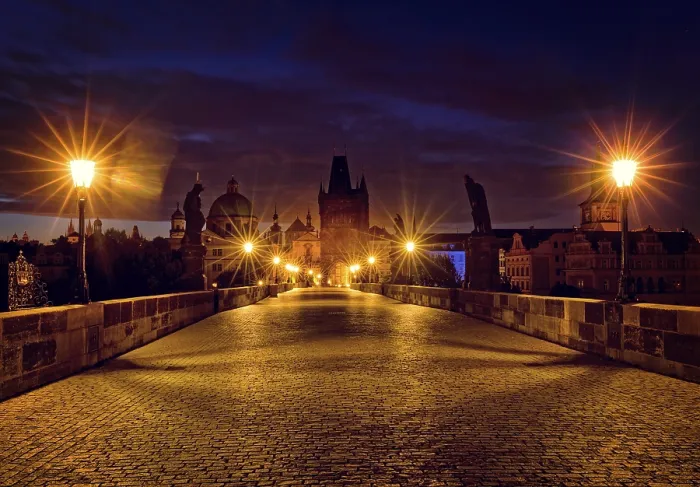 Framed Print : Prague at Night Print Framed Print : Prague at Night Print