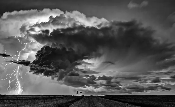 Framed Print : Prairie Storm Clouds Print with Dramatic Lightning Framed Print : Prairie Storm Clouds Print with Dramatic Lightning