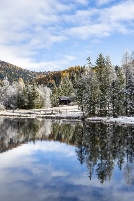 Framed Print : Prebersee Autumn Print, Lungau, Austria Framed Print : Prebersee Autumn Print, Lungau, Austria