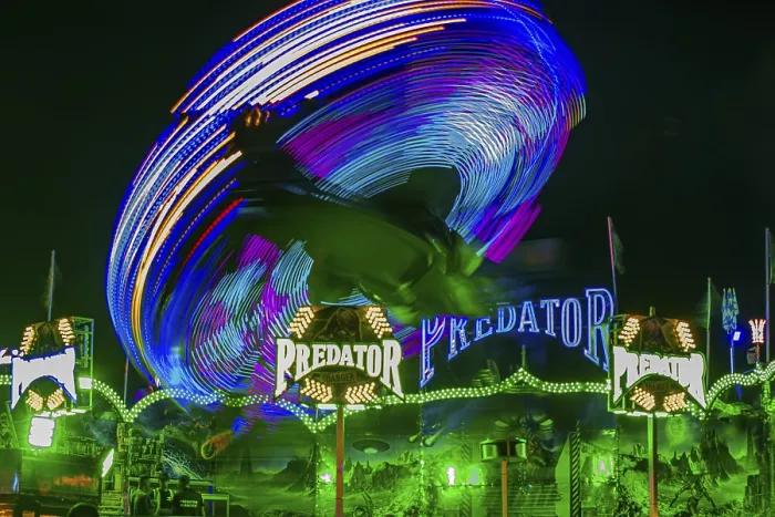 Framed Print : Predator Overhead Ride in Motion Print Framed Print : Predator Overhead Ride in Motion Print