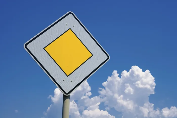 Framed Print : Priority Road Sign Print - ImageBROKER Framed Print : Priority Road Sign Print - ImageBROKER