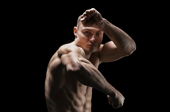 Framed Print : Professional Boxer in Studio Print Framed Print : Professional Boxer in Studio Print