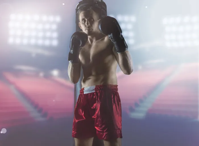 Framed Print : Professional Boxer in the Ring Print Framed Print : Professional Boxer in the Ring Print