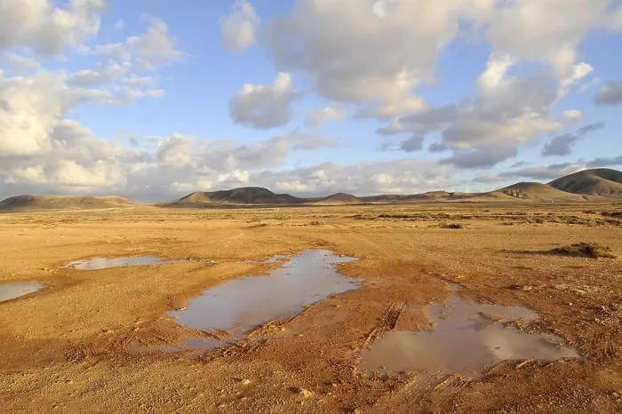 Framed Print : El Cotillo Print after Rainfall, Fuerteventura