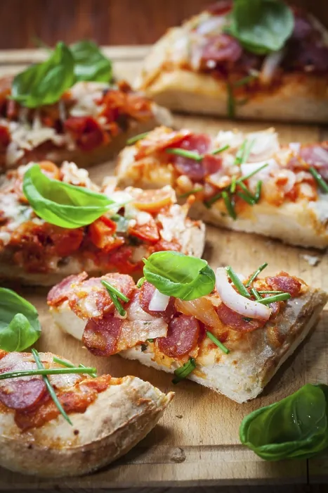 Framed Print : Pull Aparat Pizza Bread with Herbs and Basil Print Framed Print : Pull Aparat Pizza Bread with Herbs and Basil Print